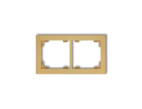 DECO Ramka uniwersalna podwójna z tworzywa złoty 29DR-2