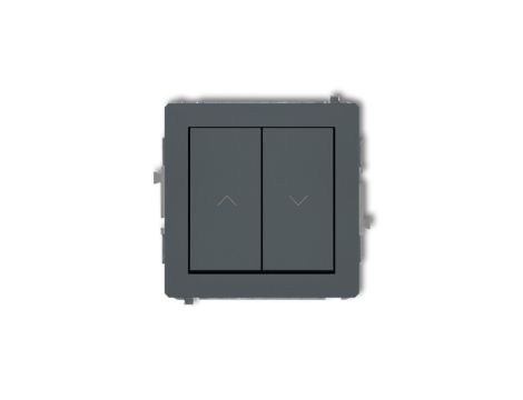 DECO Przycisk żaluzjowy grafitowy mat 28DWP-8