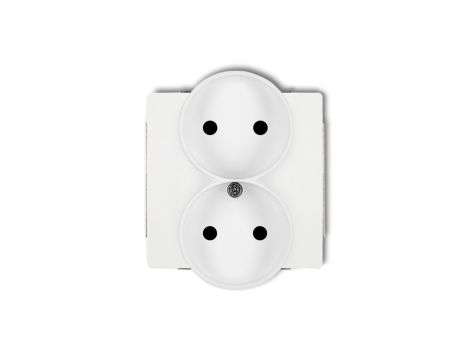 DECO Soft Gniazdo podwójne b/u do ramki biały DGPRSO-2p