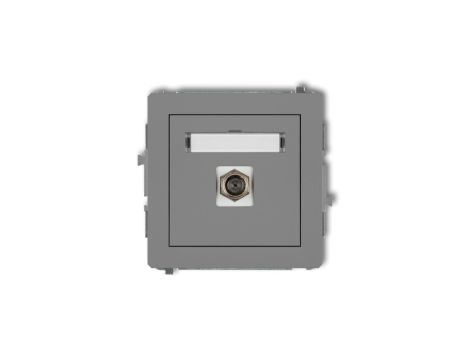 DECO Gniazdo antenowe pojedyncze typu F (SAT) pozłacany szary mat 27DGF-1.1