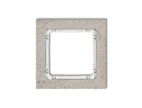 DECO Ramka uniwersalna pojedyncza - beton (ramka: jasnoszara spód: biały) jasny szary 27-0-DRB-1