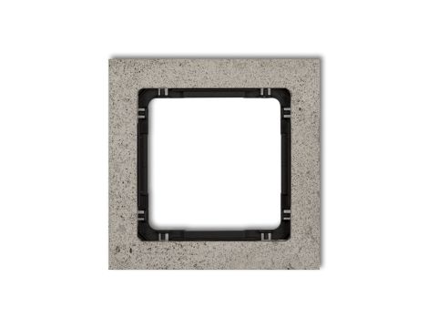 DECO Ramka uniwersalna pojedyncza - beton (ramka: jasnoszara spód: czarny) jasny szary 27-12-DRB-1