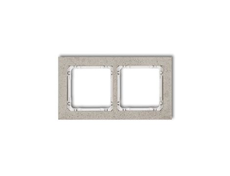 DECO Ramka uniwersalna podwójna - beton (ramka: jasnoszara spód: biały) jasny szary 27-0-DRB-2