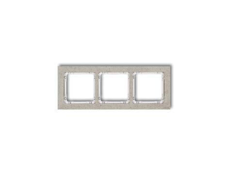 DECO Ramka uniwersalna potrójna - beton (ramka: jasnoszara spód: biały) jasny szary 27-0-DRB-3
