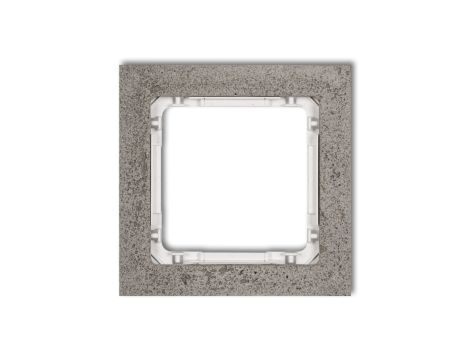DECO Ramka uniwersalna pojedyncza - beton (ramka: ciemnoszary spód: biały) ciemny szary 28-0-DRB-1