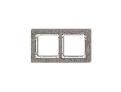 DECO Ramka uniwersalna podwójna - beton (ramka: ciemnoszary spód: biały) ciemny szary 28-0-DRB-2