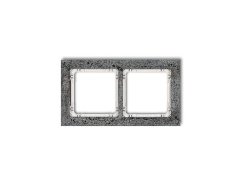 DECO Ramka uniwersalna podwójna - beton (ramka: antracytowa spód: biały) antracyt 11-0-DRB-2