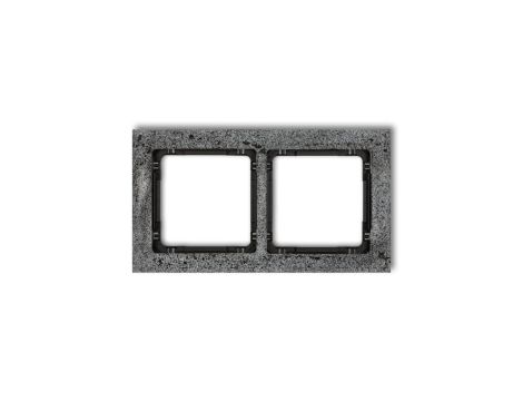 DECO Ramka uniwersalna podwójna - beton (ramka: antracytowa spód: czarny) antracyt 11-12-DRB-2