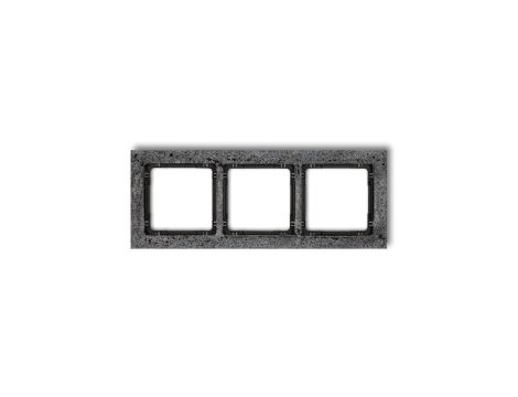 DECO Ramka uniwersalna potrójna - beton (ramka: antracytowa spód: czarny) antracyt 11-12-DRB-3