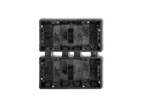 DECO Puszka instalacyjna podtynkowa 4 krotna (2 poziom, 2 pion) czarny DPM-2x2