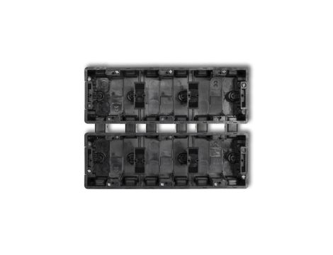 DECO Puszka instalacyjna podtynkowa 6 krotna (3 poziom, 2 pion) czarny DPM-3x2