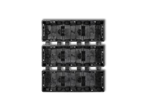 DECO Puszka instalacyjna podtynkowa 9 krotna (3 poziom, 3 pion) czarny DPM-3x3