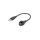 Moduł Keystone USB 2.0 z kablem 16cm łącznik do gniazd i pustych paneli żeński/męski czarny DN-93402