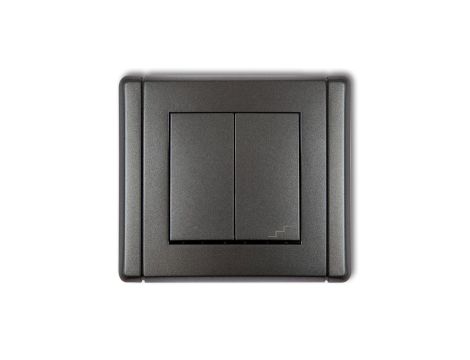 FLEXI Łącznik jednobiegunowy ze schodowym (osobne zasilanie) grafitowy 11FWP-10.2