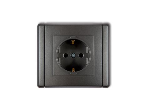 FLEXI Gniazdo pojedyncze z/u SCHUKO grafitowy 11FGP-1sp