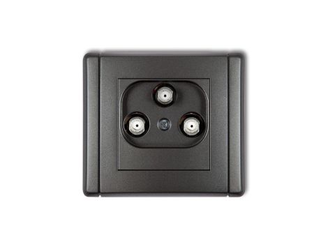 FLEXI Gniazdo multimedialne 3F DATA (UPC) grafitowy 11FGMU