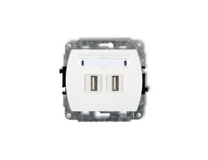 TREND Gniazdo podwójne 2xUSB-AA biały GUSB-2