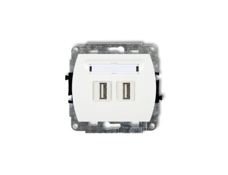 TREND Gniazdo podwójne 2xUSB-AA biały GUSB-2