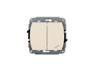 TREND Łącznik jednobiegunowy ze schodowym podświetlany beżowy 1WP-10L