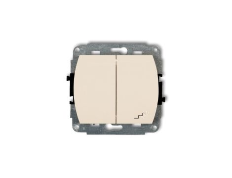 TREND Łącznik jednobiegunowy ze schodowym podświetlany beżowy 1WP-10L