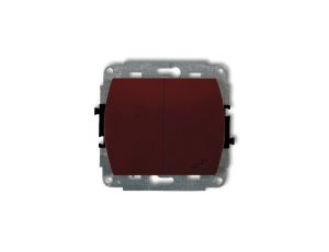 TREND Łącznik jednobiegunowy ze schodowym podświetlany brązowy 4WP-10L