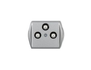 TREND Gniazdo multimedialne 3F DATA (UPC) srebrny metalik 7GMU