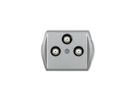 TREND Gniazdo multimedialne 3F DATA (UPC) srebrny metalik 7GMU