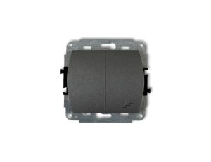 TREND Łącznik jednobiegunowy ze schodowym podświetlany grafitowy 11WP-10L