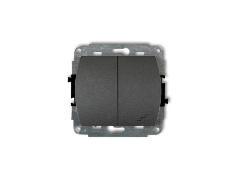 TREND Łącznik jednobiegunowy ze schodowym podświetlany grafitowy 11WP-10L