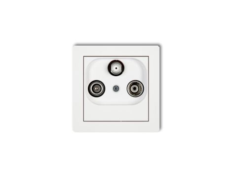 DECO Gniazdo antenowe RTV-SAT końcowe multimedialne (Internet) biały DGM