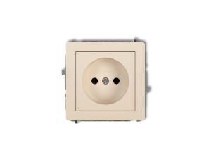 DECO Gniazdo pojedyncze b/u beżowy 1DGP-1p