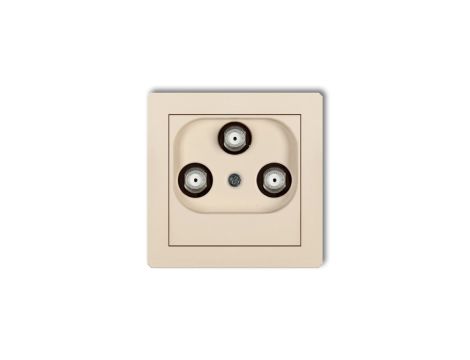 DECO Gniazdo multimedialne 3F DATA (Vectra) beżowy 1DGMV