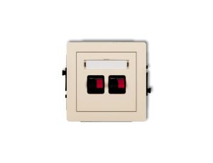 DECO Gniazdo głośnikowe podwójne beżowy 1DGG-2