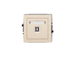 DECO Gniazdo pojedyncze USB-AB beżowy 1DGUSB-3