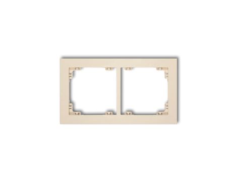 DECO Ramka podwójna beżowy 1DR-2