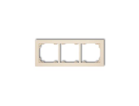 DECO Ramka potrójna beżowy 1DR-3