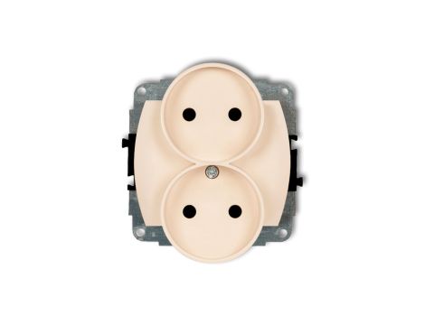 TREND Gniazdo podwójne b/u beżowy 1GPR-2p