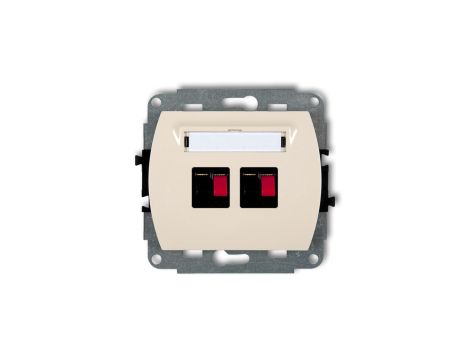 TREND Gniazdo głośnikowe podwójne beżowy 1GG-2