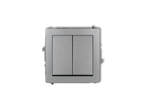 DECO Przycisk dwubiegunowy srebrny metalik 7DWP-44.2