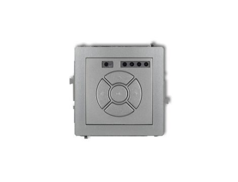 DECO Sterownik roletowy elektroniczny (przycisk centralny/dodatkowy) srebrny metalik 7DSR-6