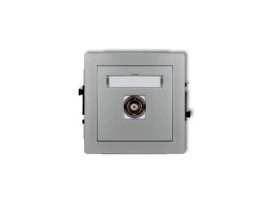 DECO Gniazdo pojedyncze BNC srebrny metalik 7DGBNC-1