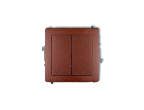 DECO Łącznik jednobiegunowy ze schodowym (wspólne zasilanie) brązowy metalik 9DWP-10.1