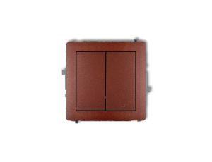 DECO Łącznik jednobiegunowy ze schodowym (osobne zasilanie) brązowy metalik 9DWP-10.2