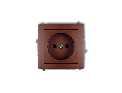 DECO Gniazdo pojedyncze b/u brązowy metalik 9DGP-1p