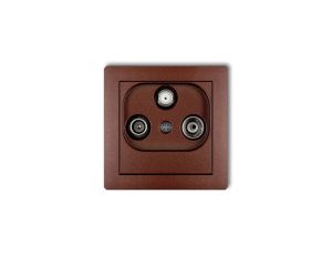 DECO Gniazdo antenowe RTV-SAT końcowe multimedialne (Internet) brązowy metalik 9DGM