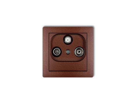 DECO Gniazdo antenowe RTV-SAT końcowe multimedialne (Internet) brązowy metalik 9DGM