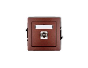 DECO Gniazdo antenowe pojedyncze typu F (SAT) pozłacany brązowy metalik 9DGF-1.1