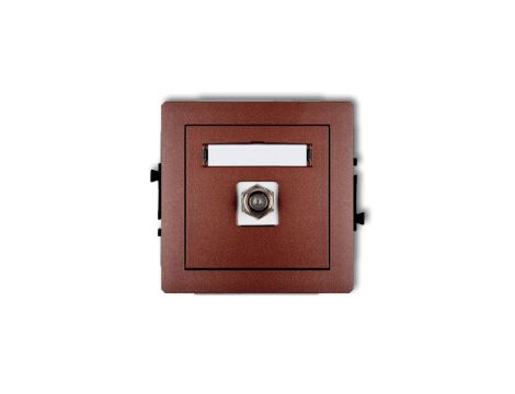 DECO Gniazdo antenowe pojedyncze typu F (SAT) pozłacany brązowy metalik 9DGF-1.1