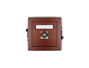 DECO Gniazdo pojedyncze BNC brązowy metalik 9DGBNC-1