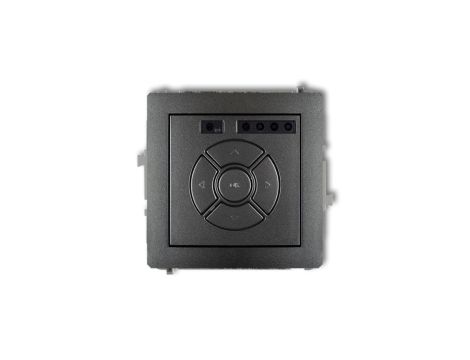 DECO Sterownik roletowy elektroniczny (przycisk centralny/dodatkowy) grafitowy 11DSR-6